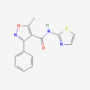 molecular formula C14H11N3O2S B5703105 5-methyl-3-phenyl-N-1,3-thiazol-2-yl-4-isoxazolecarboxamide 
