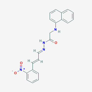 2-(1-naphthylamino)-N'-[3-(2-nitrophenyl)-2-propen-1-ylidene]acetohydrazide