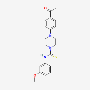molecular formula C20H23N3O2S B5703132 4-(4-acetylphenyl)-N-(3-methoxyphenyl)-1-piperazinecarbothioamide 