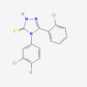 molecular formula C14H8Cl2FN3S B5703185 4-(3-chloro-4-fluorophenyl)-5-(2-chlorophenyl)-2,4-dihydro-3H-1,2,4-triazole-3-thione 