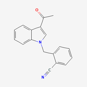 molecular formula C18H14N2O B5703191 2-[(3-acetyl-1H-indol-1-yl)methyl]benzonitrile 