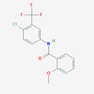 molecular formula C15H11ClF3NO2 B5703199 N-[4-chloro-3-(trifluoromethyl)phenyl]-2-methoxybenzamide 