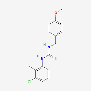 molecular formula C16H17ClN2OS B5703207 N-(3-chloro-2-methylphenyl)-N'-(4-methoxybenzyl)thiourea 