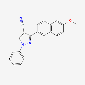 molecular formula C21H15N3O B5703215 3-(6-methoxy-2-naphthyl)-1-phenyl-1H-pyrazole-4-carbonitrile 