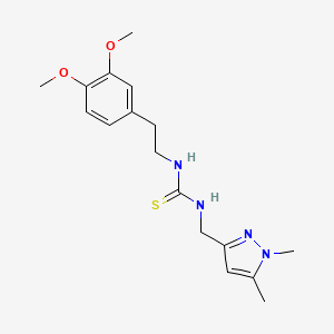 molecular formula C17H24N4O2S B5703224 N-[2-(3,4-dimethoxyphenyl)ethyl]-N'-[(1,5-dimethyl-1H-pyrazol-3-yl)methyl]thiourea 