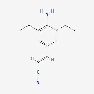 molecular formula C13H16N2 B570323 3-(4-Amino-3,5-diethylphenyl)acrylonitrile CAS No. 885453-58-7