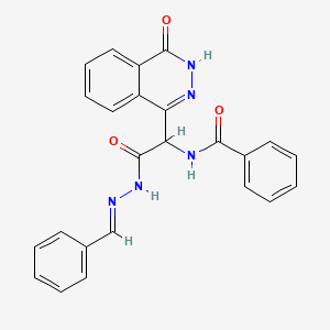 molecular formula C24H19N5O3 B5703236 N-[2-(2-benzylidenehydrazino)-2-oxo-1-(4-oxo-3,4-dihydro-1-phthalazinyl)ethyl]benzamide 