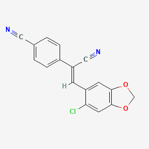 molecular formula C17H9ClN2O2 B5703246 4-[2-(6-chloro-1,3-benzodioxol-5-yl)-1-cyanovinyl]benzonitrile 