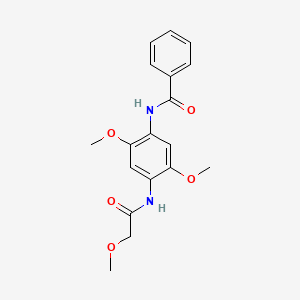 molecular formula C18H20N2O5 B5703277 N-{2,5-dimethoxy-4-[(methoxyacetyl)amino]phenyl}benzamide 