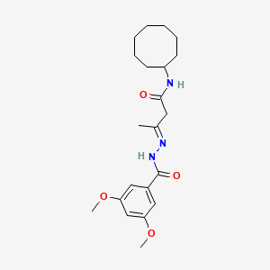 N-cyclooctyl-3-[(3,5-dimethoxybenzoyl)hydrazono]butanamide