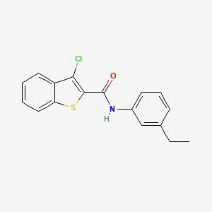 molecular formula C17H14ClNOS B5703289 3-chloro-N-(3-ethylphenyl)-1-benzothiophene-2-carboxamide 