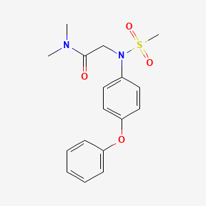molecular formula C17H20N2O4S B5703301 N~1~,N~1~-dimethyl-N~2~-(methylsulfonyl)-N~2~-(4-phenoxyphenyl)glycinamide 