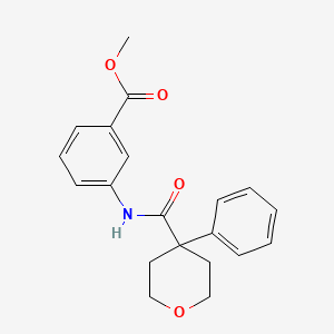 molecular formula C20H21NO4 B5703303 methyl 3-{[(4-phenyltetrahydro-2H-pyran-4-yl)carbonyl]amino}benzoate 