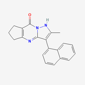 molecular formula C20H17N3O B5703327 2-methyl-3-(1-naphthyl)-4,5,6,7-tetrahydro-8H-cyclopenta[d]pyrazolo[1,5-a]pyrimidin-8-one 