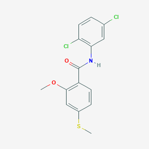 molecular formula C15H13Cl2NO2S B5703342 N-(2,5-dichlorophenyl)-2-methoxy-4-(methylthio)benzamide 