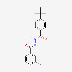 molecular formula C18H19FN2O2 B5703351 N'-(4-tert-butylbenzoyl)-3-fluorobenzohydrazide 