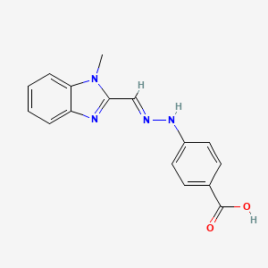 molecular formula C16H14N4O2 B5703356 4-{2-[(1-methyl-1H-benzimidazol-2-yl)methylene]hydrazino}benzoic acid 