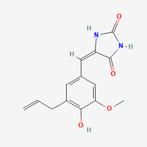 molecular formula C14H14N2O4 B5703358 5-(3-allyl-4-hydroxy-5-methoxybenzylidene)-2,4-imidazolidinedione 