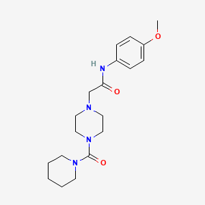 N-(4-methoxyphenyl)-2-[4-(1-piperidinylcarbonyl)-1-piperazinyl]acetamide