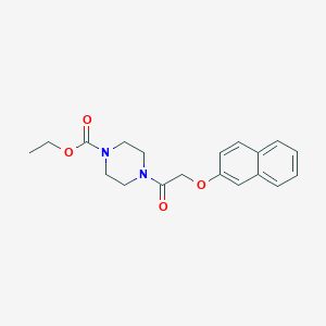 molecular formula C19H22N2O4 B5703389 ethyl 4-[(2-naphthyloxy)acetyl]-1-piperazinecarboxylate CAS No. 6134-46-9