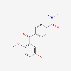 molecular formula C20H23NO4 B5703394 4-(2,5-dimethoxybenzoyl)-N,N-diethylbenzamide 