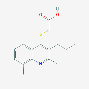 molecular formula C16H19NO2S B5703398 [(2,8-dimethyl-3-propyl-4-quinolinyl)thio]acetic acid 