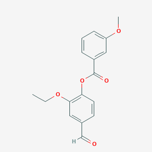 molecular formula C17H16O5 B5703415 2-ethoxy-4-formylphenyl 3-methoxybenzoate 