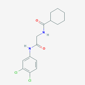 molecular formula C15H18Cl2N2O2 B5703425 N-{2-[(3,4-dichlorophenyl)amino]-2-oxoethyl}cyclohexanecarboxamide 