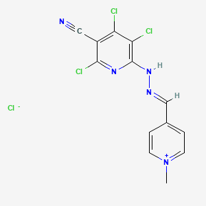 molecular formula C13H9Cl4N5 B5703426 1-methyl-4-[2-(3,4,6-trichloro-5-cyano-2-pyridinyl)carbonohydrazonoyl]pyridinium chloride 