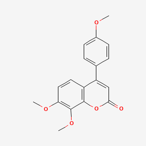 molecular formula C18H16O5 B5703445 7,8-dimethoxy-4-(4-methoxyphenyl)-2H-chromen-2-one 