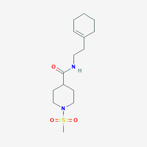 molecular formula C15H26N2O3S B5703454 N-[2-(1-cyclohexen-1-yl)ethyl]-1-(methylsulfonyl)-4-piperidinecarboxamide 
