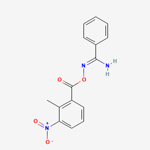 molecular formula C15H13N3O4 B5703465 N'-[(2-methyl-3-nitrobenzoyl)oxy]benzenecarboximidamide 