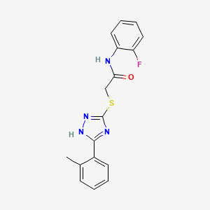 molecular formula C17H15FN4OS B5703473 N-(2-fluorophenyl)-2-{[5-(2-methylphenyl)-4H-1,2,4-triazol-3-yl]thio}acetamide 