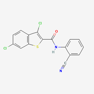 molecular formula C16H8Cl2N2OS B5703478 3,6-dichloro-N-(2-cyanophenyl)-1-benzothiophene-2-carboxamide 