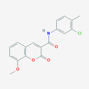 molecular formula C18H14ClNO4 B5703482 N-(3-chloro-4-methylphenyl)-8-methoxy-2-oxo-2H-chromene-3-carboxamide 
