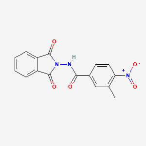 molecular formula C16H11N3O5 B5703488 N-(1,3-dioxo-1,3-dihydro-2H-isoindol-2-yl)-3-methyl-4-nitrobenzamide 