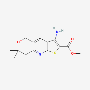 methyl 3-amino-7,7-dimethyl-7,8-dihydro-5H-pyrano[4,3-b]thieno[3,2-e]pyridine-2-carboxylate
