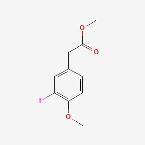 molecular formula C10H11IO3 B570352 Methyl 2-(3-iodo-4-methoxyphenyl)acetate CAS No. 124840-58-0