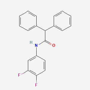 molecular formula C20H15F2NO B5703520 N-(3,4-difluorophenyl)-2,2-diphenylacetamide 
