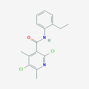 molecular formula C16H16Cl2N2O B5703530 2,5-dichloro-N-(2-ethylphenyl)-4,6-dimethylnicotinamide 