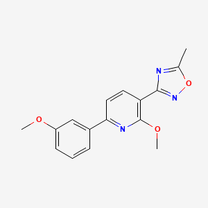 2-methoxy-6-(3-methoxyphenyl)-3-(5-methyl-1,2,4-oxadiazol-3-yl)pyridine
