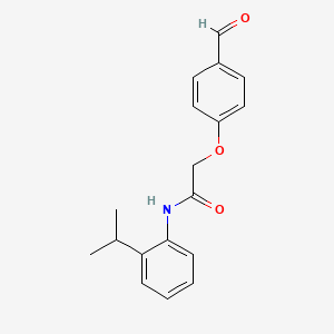 molecular formula C18H19NO3 B5703556 2-(4-formylphenoxy)-N-(2-isopropylphenyl)acetamide 
