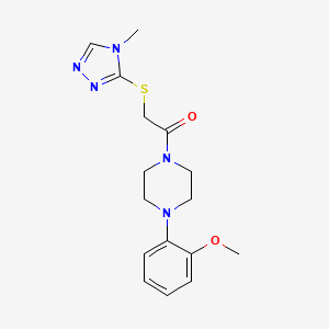 molecular formula C16H21N5O2S B5703569 1-(2-methoxyphenyl)-4-{[(4-methyl-4H-1,2,4-triazol-3-yl)thio]acetyl}piperazine 