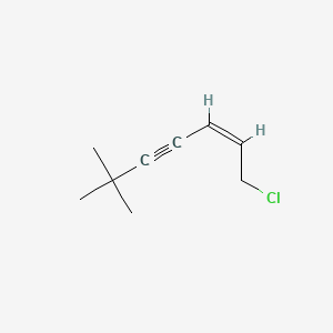 molecular formula C9H13Cl B570358 (2Z)-1-Chloro-6,6-dimethyl-2-hepten-4-yne CAS No. 635708-74-6
