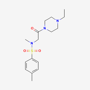 molecular formula C16H25N3O3S B5703583 N-[2-(4-ethyl-1-piperazinyl)-2-oxoethyl]-N,4-dimethylbenzenesulfonamide 