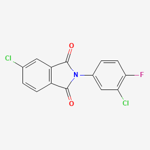 molecular formula C14H6Cl2FNO2 B5703588 5-chloro-2-(3-chloro-4-fluorophenyl)-1H-isoindole-1,3(2H)-dione 