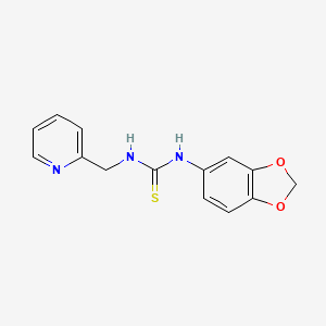 molecular formula C14H13N3O2S B5703590 N-1,3-benzodioxol-5-yl-N'-(2-pyridinylmethyl)thiourea 