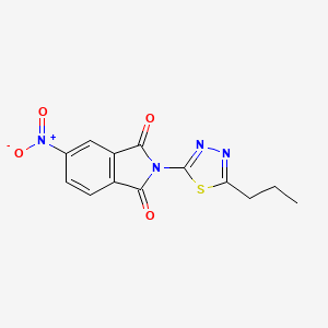 molecular formula C13H10N4O4S B5703599 5-nitro-2-(5-propyl-1,3,4-thiadiazol-2-yl)-1H-isoindole-1,3(2H)-dione 