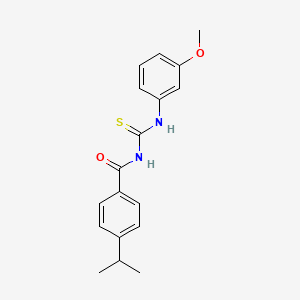 molecular formula C18H20N2O2S B5703606 4-isopropyl-N-{[(3-methoxyphenyl)amino]carbonothioyl}benzamide 