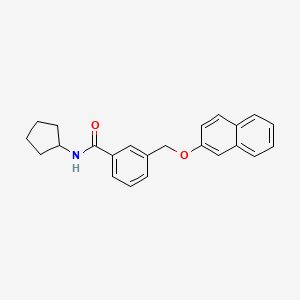 molecular formula C23H23NO2 B5703646 N-cyclopentyl-3-[(2-naphthyloxy)methyl]benzamide 